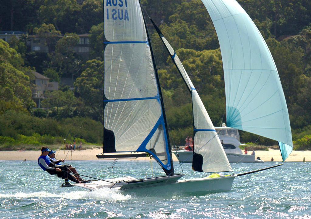 Harry Price and Angus Williams win their debut 49erFX competition © David Price